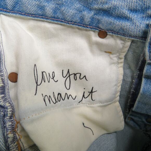 Revolve Grlfrnd Rhoda Ripped Denim Skirt in I Got Mine Lightwash Mini Skirt 28 - Picture 9 of 10